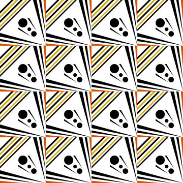 Triangle Shaped Abstract Geometric Art Deco Style Pattern Background
