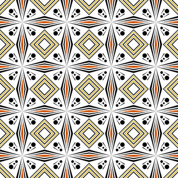 Colorful Cross Abstract Geometric Art Deco Style Pattern Background