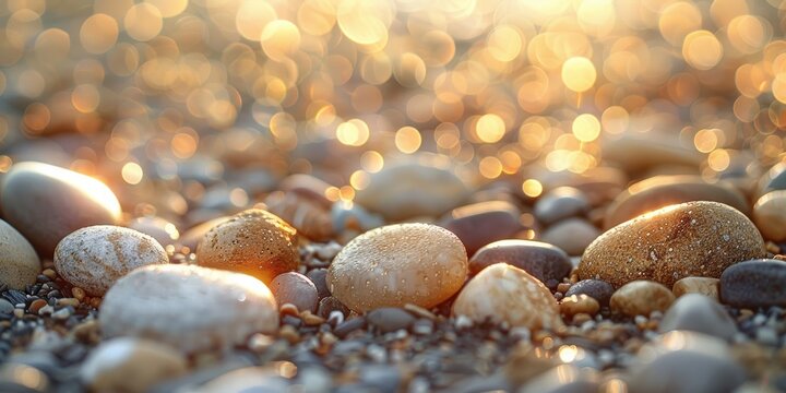 A pathway made of tiny stones with a smooth pebble surface