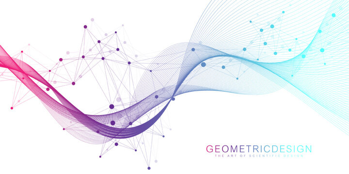 Global network connection concept. Social network communication in the global business. Big data visualization. Internet technology. Vector illustration.