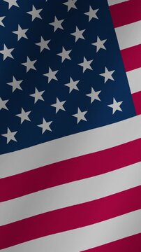 American flag waving seamlessly in slow motion