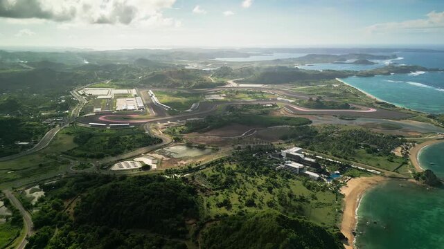 Tropical Paradise Racing Circuit Lombok Aerial Panorama Indonesia
