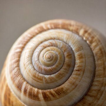 Macro Close Up of Spiral Snail Shell Pattern and Natural Texture