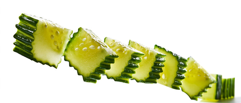 green crinkle cut pickle slices 