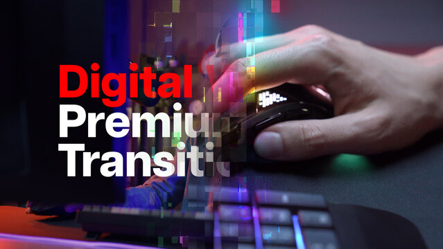 Premium Transitions Digital Wipe 6 Variations &ndash; Futuristic Digital Wipe Transitions, Tech Glitch Reveals and Dynamic Pixel Effects for Professional Video Editing and Motion Graphics