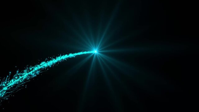 Golden magical light trail spiraling through sparkling particles, glitter swirl path, luminous shimmer effects, elegant award reveal overlay, cinematic golden glow, radiant black background. 4k video