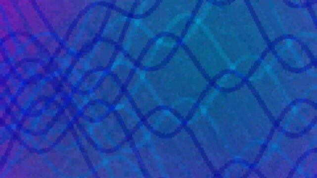 Abstract animation of blue interlocking curved lines creating a dynamic multi-layered pattern.