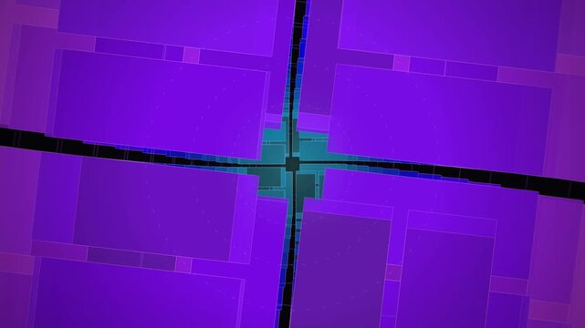 Geometric shapes intersecting lines abstract.