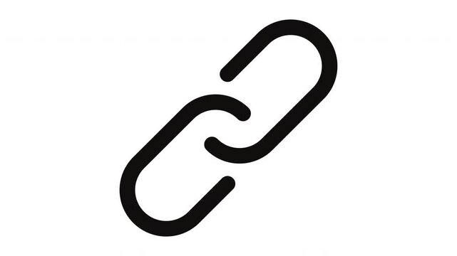 link animated Line Icons Premium 4K, Modern Minimal Outline Motion Graphics Collection