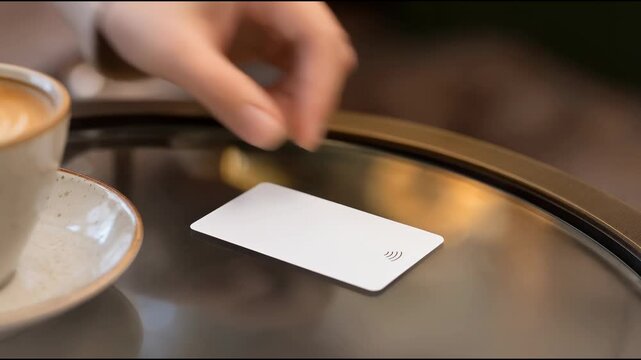 Contactless card payment hand cafe coffee cashless transaction digital payment wireless technology modern lifestyle coffee shop transaction