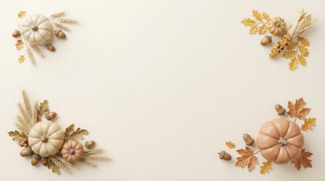 A beautifully arranged floral frame featuring dried pampas grass and autumnal hues perfect for celebrating thanksgiving day in canada with warmth and gratitude