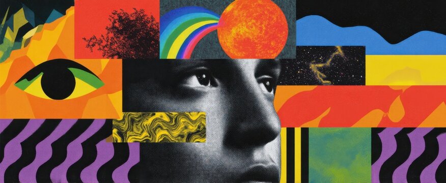 states of mind collage a vivid display of deep emotions and feelings