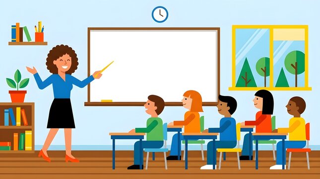 teacher and students