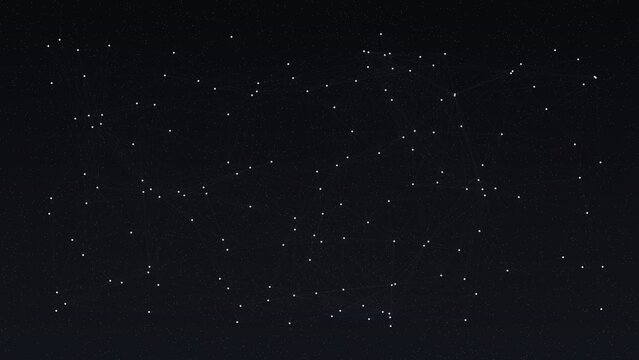 White Dots Constellation Star Field Abstract Background