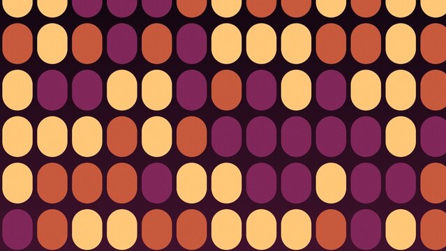 Yellow Orange and Purple Ovals Grid Pattern Abstract Background