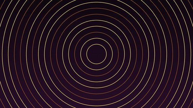 Gold and Purple Concentric Circles Abstract Background