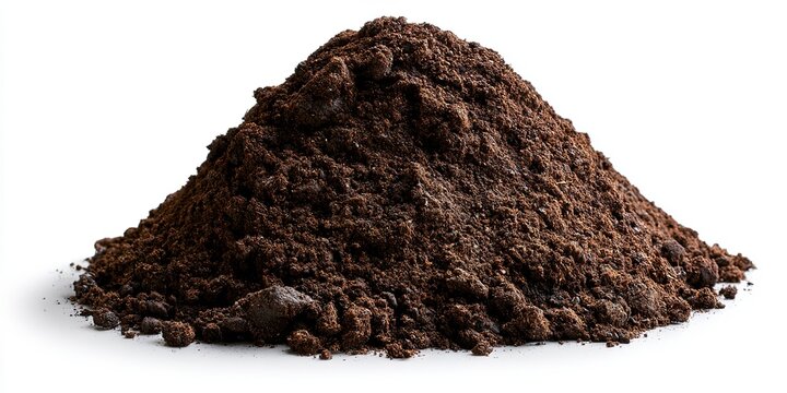 Pile of Rich Dark Soil for Gardening and Farming.