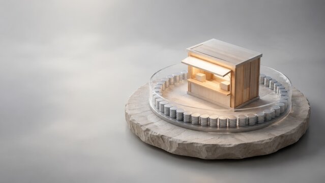 Conceptual Model of a Pre-Launch Safety Margin for a Minimalist Structure on a Stone Base with a Soft Background