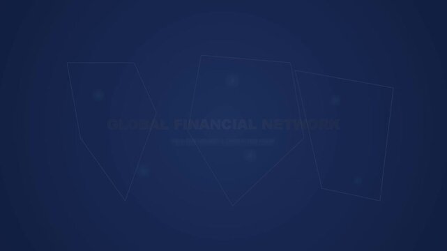 Global Financial Network Data Nodes Motion Graphic