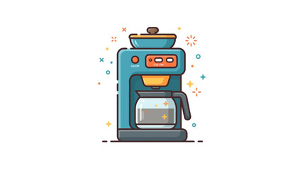 Fototapeta premium Modern Drip Coffee Maker Illustration Featuring Minimalist Appliance Design for Kitchen and Cafe Concepts