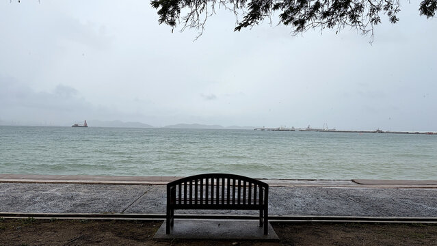 bench on the beach