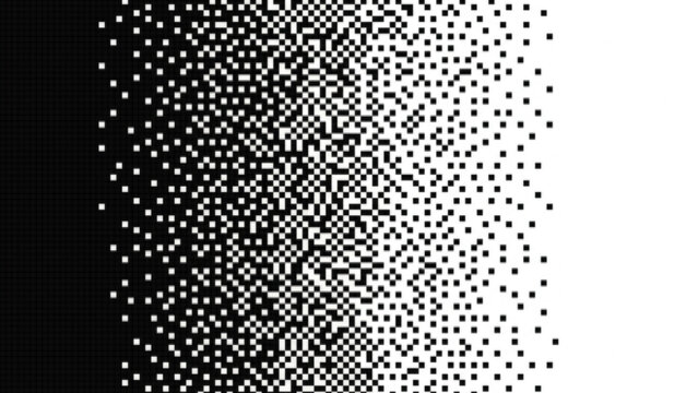 Digital Pixel Gradient Black White Abstract Background, Black White Pixelated Gradient Digital Background