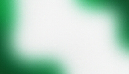Fototapeta premium Abstract Green Gradient Background with Soft White Glow, Blurred Light Effects, Subtle Film Grain and Noise Texture, Elegant Minimalist Nature-Inspired Wallpaper