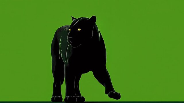 vector illustration of a black cat