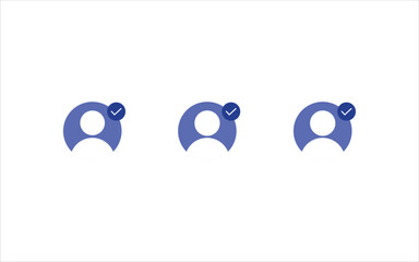 Fototapeta premium Verified user accounts, approved candidates, authenticated profiles, membership confirmation, and complete registration. Flat illustrator vector file. High-quality image