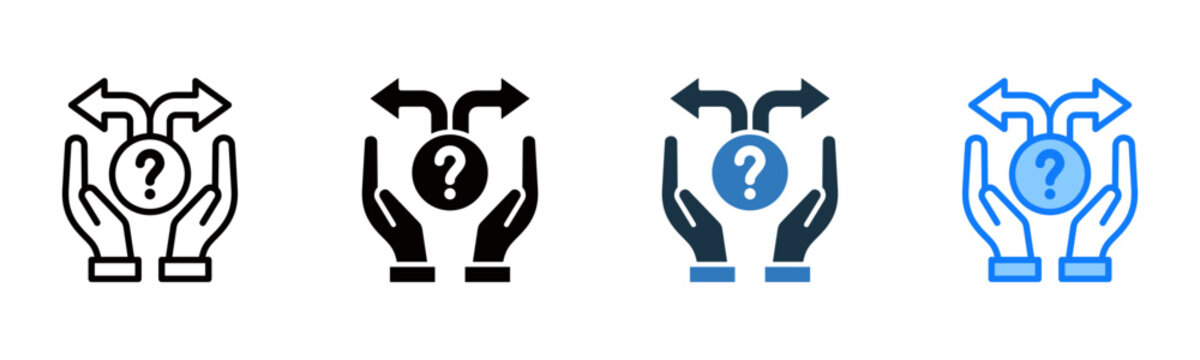 Ambiguity icon multiple style vector illustration