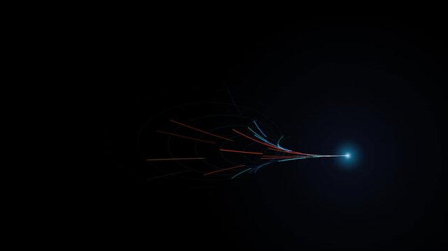 Fast-moving comet streaking across starry night sky