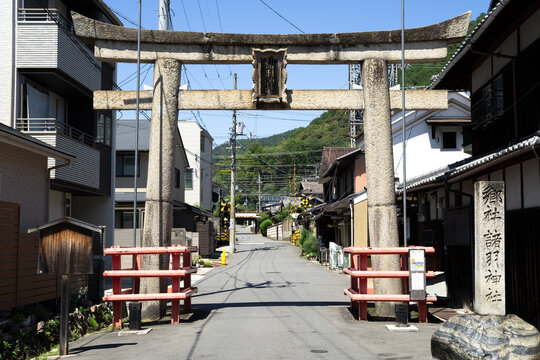諸羽神社 一の鳥居 京都市山科区
