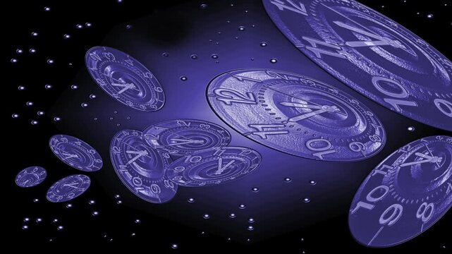 Abstract illustration of Time distortion at the speed light	
