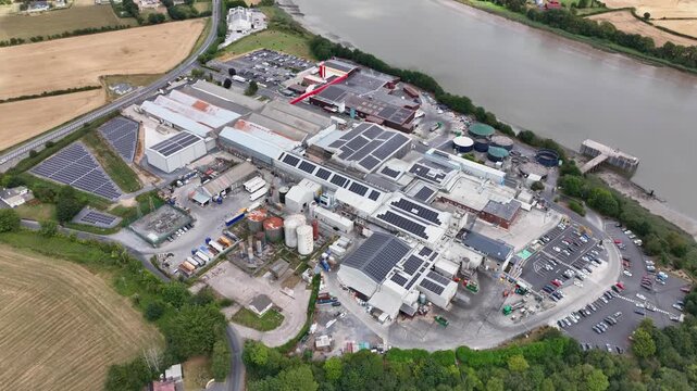 drone overview.Advanced meat processing facility in Grannagh, County Kilkenny, offering convenient access to Waterford City, the River Suir and major motorway routes.