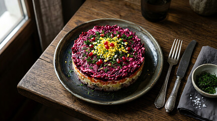 Naklejka premium Colorful rainbow sprinkles on chocolate frosted donut.