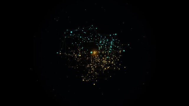 Solid black screen background loop with deep dark empty space and minimalist abstract style