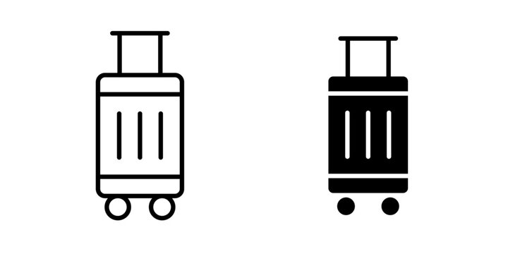 Luggage Icon represents travel preparation, vacations, transportation, tourism, personal belongings, and journey planning.