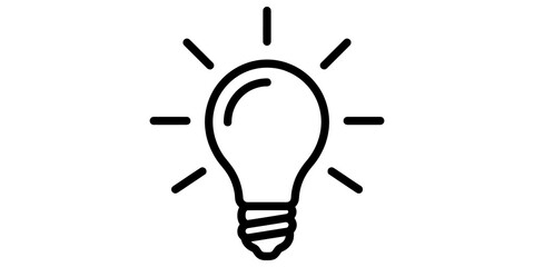 Light bulb icon representing idea, inspiration, and innovation with transparent background. © Hanis