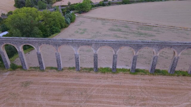 No&aacute;in Aqueduct, built during the reign of Charles III of Spain to bring drinking water to Pamplona. World Heritage Site. No&aacute;in. Navarre. Spain. Europe