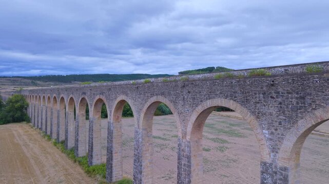 No&aacute;in Aqueduct, built during the reign of Charles III of Spain to bring drinking water to Pamplona. World Heritage Site. No&aacute;in. Navarre. Spain. Europe