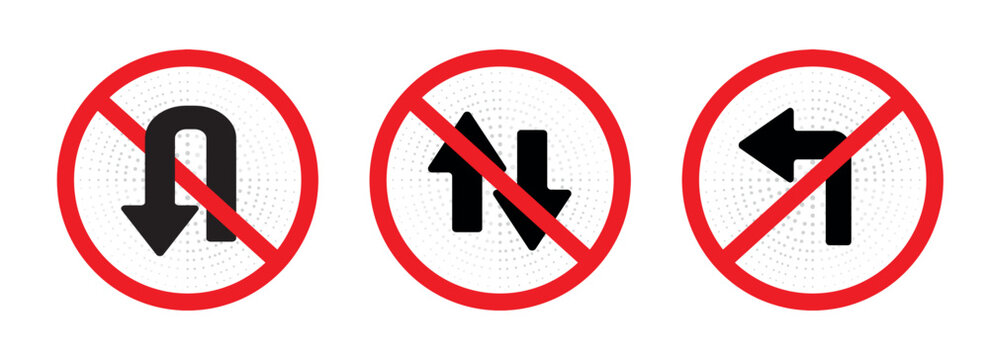 u turn sign