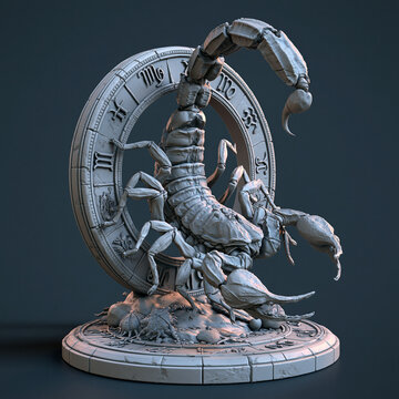 3D printable Scorpio zodiac --raw --hd --v 8.2 Job ID: bafa59ac-d41e-4927-afec-57925aff1d9f