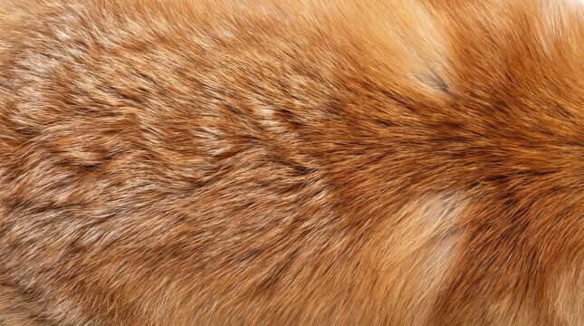 Natural Red Fox Fur Texture Background Close Up