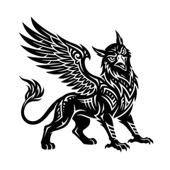 Obraz premium Mythical Griffin Tattoo Design