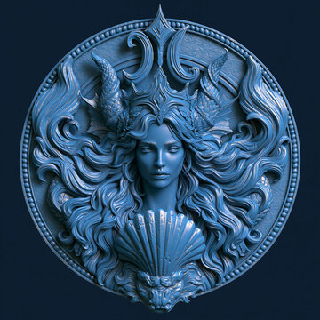3D printable Aquarius zodiac --raw --hd --v 8.2 Job ID: 1973f1c2-bb05-4a1e-bb0c-196557dc9177