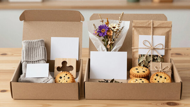 Friendship care package with simple comforting gifts