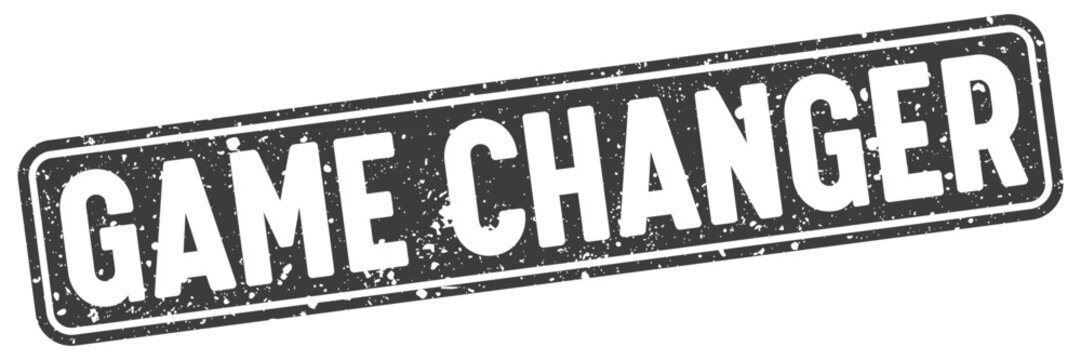 game changer stamp. game changer black rectangular grunge stamp on transparent background