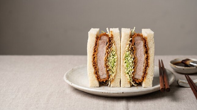 Delicious Katsu Sando a Japanese pork cutlet sandwich perfect for National Sandwich Day celebration