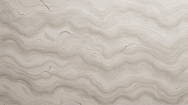 Abstract beige textured background with organic wavy line patterns