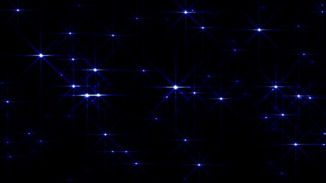 4K Swirling Blue Star Lights and Sparkles | Twirly Spiral Motion Background on Black